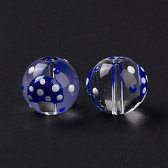 Glass with Enamel Beads&nbsp;LAMP-P058-01E