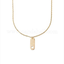 201 Stainless Steel Smile Oval Pendant Necklaces for Women&nbsp;WG85DC7-01