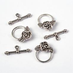 チベット風マンテル  鉛フリー＆カドミウムフリー＆ニッケルフリー  アンティークシルバー  花：18x19mm  バー：4x24mm  穴：2mm&nbsp;LF0026Y-NF