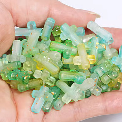 100Pcs Gradient Color Transparent Acrylic Beads&nbsp;OACR-FP0001-35
