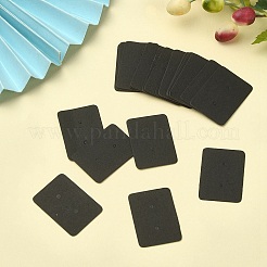 ペーパー ジュエリー イヤリング ディスプレイ カード  長方形  ブラック  35x25x0.5mm&nbsp;CDIS-YW0001-03A