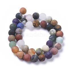 Natural Mixed Gemstone Beads Strands&nbsp;G-F668-09-10mm