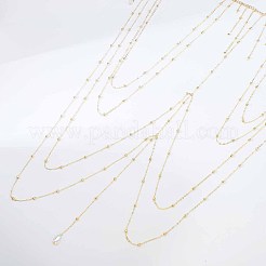 Alloy Full Crystal Rhinestone Layered Sexy Neck Waist Body Chains with Teardrop Tassel&nbsp;WGDF1B2-01