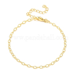 Brass Cable Chain Bracelets for Women&nbsp;BJEW-C140-22G