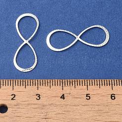 真鍮製フレームコネクター  無限コネクタ  925銀メッキ  9.5x26x0.6mm  穴：11x7.5mm&nbsp;FIND-Z039-05S