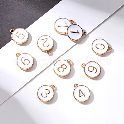 Light Gold Plated Alloy Enamel Charms&nbsp;ENAM-T010-01G