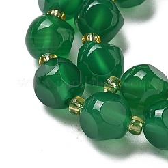 Natural Green Onyx Agate(Dyed & Heated) Beads Strands&nbsp;G-K387-A05-02