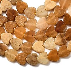 天然石トパーズ翡翠ビーズ連売り  ハート  6x6x2mm  穴：0.7mm  約65~72個/連  65~72個/連  34~39cm&nbsp;G-A272-A01-28