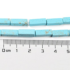合成インペリアルジャスパー染めビーズ連売り  長方形  ミックスカラー  13~13.5x4~4.5x4~4.5mm  穴：1.4mm  約28~29個/連  14.49''~14.96''（36.8~38センチメートル）&nbsp;G-D077-C01