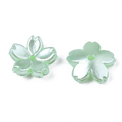 アクリルパール調ビーズ  さくらの花  アクアマリン  11x11.5x4mm  穴：1.4mm&nbsp;OACR-N012-002F