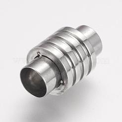 変色しにくい304ステンレススチール製のマグネット留め具と接着端  コラム  ステンレス鋼色  16x10mm  穴：6mm&nbsp;STAS-F124-01P
