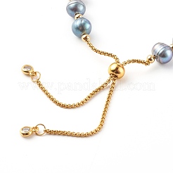 Potato Natural Pearl Slide Bracelets&nbsp;BJEW-JB06260-01