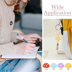 20Pcs 4 Colors Mushroom Food Grade Eco-Friendly Silicone Focal Beads&nbsp;SIL-CJ0001-63