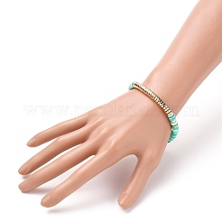 Handmade Polymer Clay Heishi Beads Stretch Bracelets&nbsp;BJEW-JB05704