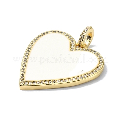 Rack Plating Real 18K Gold Plated Brass Micro Pave Cubic Zirconia Pendants&nbsp;KK-B084-03G-02