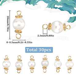 30Pcs Natural Cultured Freshwater Pearl Connector Charms&nbsp;PALLOY-SC00002
