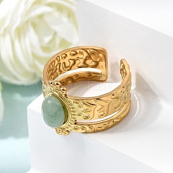 304 Stainless Steel Cuff Open Rings&nbsp;RJEW-F213-02G-09