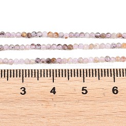 天然紫ルチルクォーツビーズ連売り  多面カット  ラウンド  2.5mm  穴：0.5mm  約151個/連  14.96''（38センチメートル）&nbsp;G-RM250104-D7