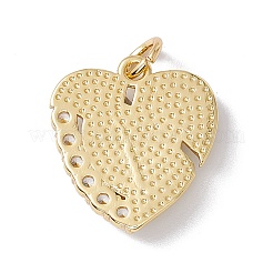 Brass Micro Pave Clear Cubic Zirconia Pendants&nbsp;KK-I692-02G-08