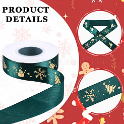 1 Roll Christmas Printed Polyester Grosgrain Ribbons&nbsp;OCOR-CY0002-93