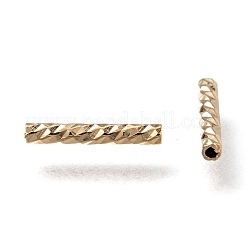 段ボール真鍮チューブビーズ  長持ちメッキ  24KGP本金メッキ  10x1.5mm  穴：0.7mm&nbsp;KK-H759-28A-G