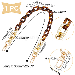 Acrylic Cable Chains Bag Handles&nbsp;FIND-WH0090-97KCG