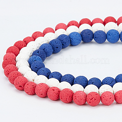 3 Strands 3 Style Synthetic Lava Rock Beads Strands&nbsp;G-OC0002-05A
