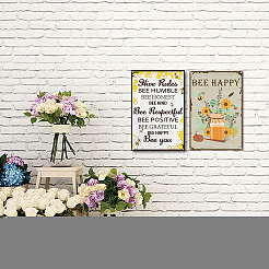 2Pcs 2 Style Vintage Metal Tin Sign&nbsp;AJEW-CN0001-14E