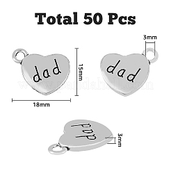 Father's Day Tibetan Style Heart Alloy Pendants&nbsp;FIND-HY0001-50