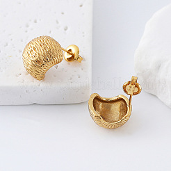 304 Stainless Steel C-Shaped Stud Earrings for Women&nbsp;RS8571