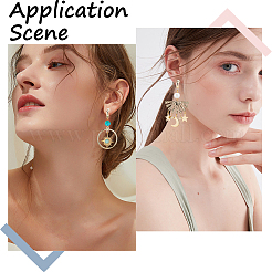 18Pcs Brass Round Stud Earrings Findings&nbsp;DIY-CN0002-91