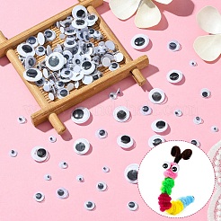 400Pcs 7 Styles Black & White Wiggle Googly Eyes Cabochons DIY Scrapbooking Crafts Toy Accessories&nbsp;KY-YW0001-66