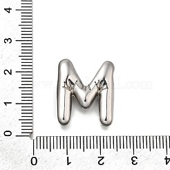 304ステンレスペンダント  レターチャーム  変色防止  文字m  20.5x17.5x5mm  穴：3.4x2mm&nbsp;STAS-S166-01P-13
