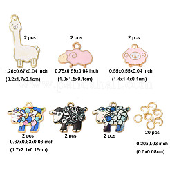 Alloy Enamel Pendants&nbsp;ENAM-FP0002-48