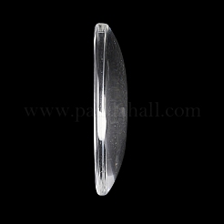 透明な楕円形のガラスカボション  透明  30x20x6mm&nbsp;X-GGLA-R022-30x20