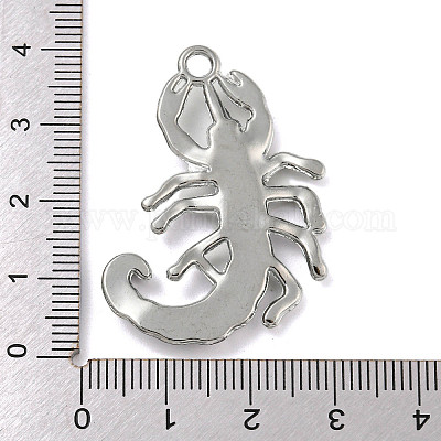 合金ペンダント サソリの形 プラチナ 39x29~30x4mm 穴：3mmの通販