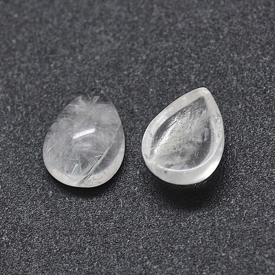 天然水晶カボション  ロッククリスタルカボション  ティアドロップ  8x6x3mm&nbsp;G-O175-22-18-1