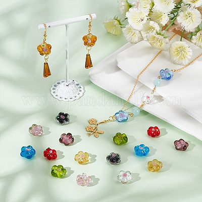 20Pcs 10 Colors Handmade Lampwork Beads&nbsp;LAMP-PH0001-15-1