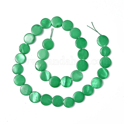 Spray Painted Natural Freshwater Shell Beads Strands&nbsp;SHEL-C003-05C-1