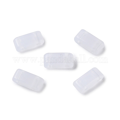 オペークアクリルスライドチャーム  長方形  ゴーストホワイト  2.3x5.2x2mm  穴：0.8mm&nbsp;OACR-Z010-02N-1