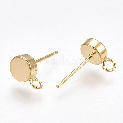 Brass Stud Earring Findings&nbsp;KK-T038-293G-1