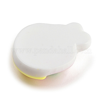 ウサギをテーマにした不透明樹脂カボション  レッド  食器  25x20.5x7mm&nbsp;RESI-C042-02F-1
