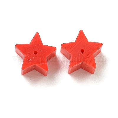シリコン製ピアスキャッチ  スター  レッド  6x5x3.5mm  穴：0.5mm&nbsp;FIND-G082-05B-1