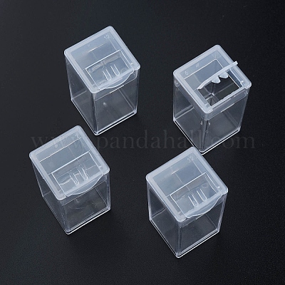 プラスチックビーズ収納ケース  長方形  透明  5x2.95x2.7cm&nbsp;CON-N012-04-1