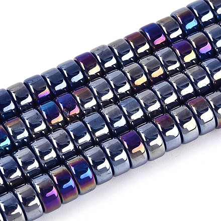 AB Color Plated Opaque Glass Beads Strands GLAA-T026-3x6mm-P09-1