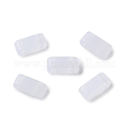 オペークアクリルスライドチャーム  長方形  ゴーストホワイト  2.3x5.2x2mm  穴：0.8mm&nbsp;OACR-Z010-02N-1