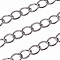 Iron Chains, Unwelded, Twisted Chains, Unwelded, Oval, with Spool, Lead Free & Nickel Free, Gunmetal, 8x6x1mm