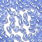 Opaque Glass Beads, Oval, Cornflower Blue, 9x6mm, Hole: 1.5mm, 825pcs/pound