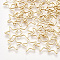Brass Linking Rings, Cadmium Free & Nickel Free & Lead Free, Star, Real 18K Gold Plated, 10~10.5x10~11x1mm