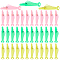 Fish Shape Sewing Machine Needle Threaders, Quick Sewing Threader Needle Guide Tool, Plastic Sewing Wire Loop, Mixed Color, 32x8x4mm